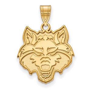 Black Bow Jewelry 14k Yellow Gold Plated Sterling Silver Arkansas State Red Wolves NCAA Large Pendant - 1 of 4