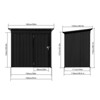 Gulches Metal garden sheds 5ft¡Á4ft outdoor storage sheds ,Tool Shed with All-Weather Design ,Black - 4 of 4