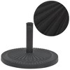 vidaXL Parasol Base Black Resin, Steel 64 pounds Durable Parasol Base - 2 of 4