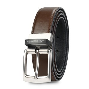 Men's Reversible 1.25" Dress Belt, One Size Cut For Fit, Leather Belts for Dress Pants, Dress Shoes - Van Heusen - 1 of 4