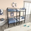 NicBex Full Bunk Bed Convertible Metal Bed Frame with Table, 2 Benches, 2 Drawers, Ladder and Full Length Guardrail, No Box Spring Required, Black - 2 of 4