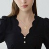 Gold Zodiac Coin Necklace with Opal Moon Charm, Dainty Paperclip Chain 12 Constellation Astrology for Women - 2 of 4