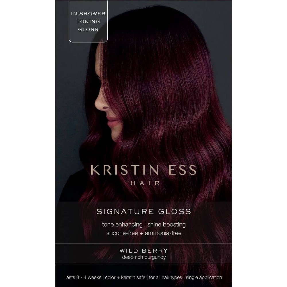 Photos - Hair Styling Product Kristin Ess Hair Dye Gloss for Burgundy Hair - Wild Berry - 4 fl oz