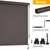 Outdoor Roller Shades for Patio with Valance, New Material Outdoor Blinds with 95% UV Blockout, Cordless Exterior Roller Shades (10' W X 8' L), Brown - 4 of 4