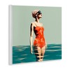 Stupell Industries Retro Woman in Swimsuit Wall Plaque Art - 3 of 4