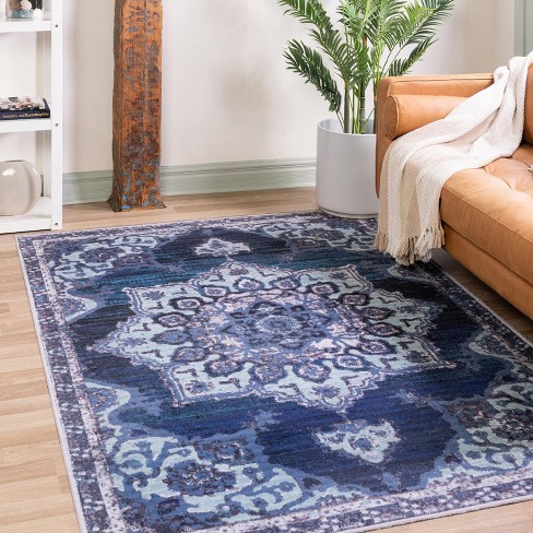 Unique Loom 7' 3 X 10' 0 Renaissance Roma Navy Blue Area Rug : Target