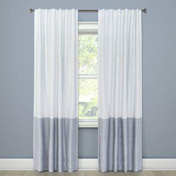 1pc 50"x84" Blackout Color Block Window Curtain Panel Gray - Project 62™