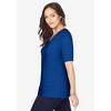 Jessica London Women's Plus Size Stretch Cotton Square Neck Tee - 4 of 4