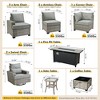 XIZZI Versatile Outdoor Rattan Sectional Sofa Set Collection, 8/9/10-Piece Set w/ Comfy Swivel Chairs, Perfect for Patio Relaxation and Entertaining - 2 of 4