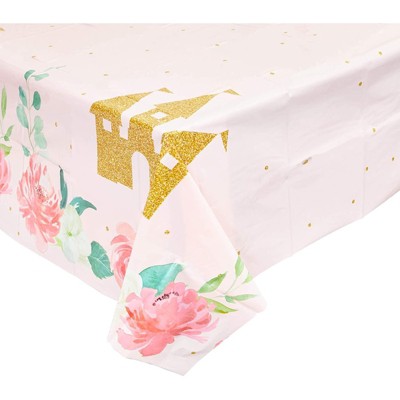 Pink Princess Tablecloths - 6 Pack Disposable Plastic Covers For Kids Birthday Parties - View #12