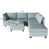 NicBex Couches for Living Room Armless Seat Loveseat Couches Chaise Longue Sofa Fabric Flexible Sofa with Storage for Small Spaces, Living Room - 4 of 4