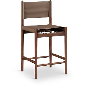 Meridian Furniture,Rawlins Vegan Leather Upholstered Counter Stool - 1 of 4