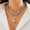 HTUTWOO Layered Gold Necklace Non Tarnish Stack for Women Paperclip Chain Necklace Retro Coin Medallion Heart Pendant Necklace Gold Jewelry Set - 2 of 4