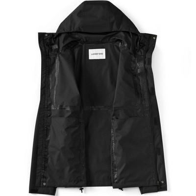 Lands' End Men's Waterproof Raincoat - Medium - True Black — фото 5