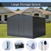 Maggift Deck Boxes Durable, Horizontal Compact Storage Shed for Garden, Backyard, Patio, Closet Deck Box, Black, 118.43"*95.12"*76.57" - 3 of 4