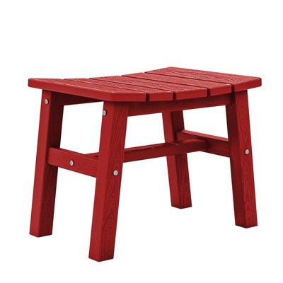 Hyleory HDPE Portable Ottoman,Ergonomic Curved Outdoor Stool
