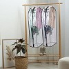 Racxily 5 Pack 60In Garment Bag for Hanging Clothes Dustproof Waterproof Hanging Clothes Storage Bag Clear Transparent Suits Cover - 3 of 4