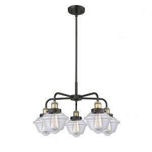 Oxford - 5 Light Stem Hung Chandelier In Art Deco Style-13.5 Inches Tall and 24.5 Inches Wide - 1 of 1