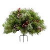 National Tree Company 22" Pre-lit Iced Berry Pine Mini Artificial Pot Filler with White LED Lights: Indoor/Outdoor, Battery-Powered - 3 of 4