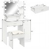 SKONYON Makeup Vanity with Drawers Vanity Desk with Mirror and Lights in 3 Colors - 3 of 4