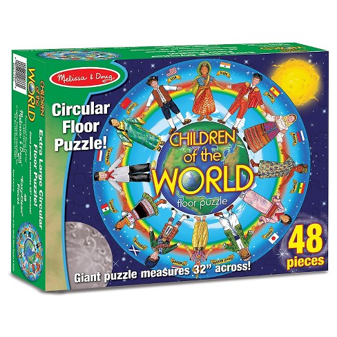 Melissa And Doug Children Of The World Jumbo Floor Puzzle 48pc