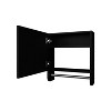 Black Medicine Cabinet with Towel Bar and Included Mirror - 4 of 4