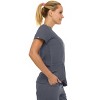 Medichic Women's Medical Scrubs Set- V-Neck with Flare Pant - 4 of 4