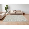 Gray and Ivory Wool Southwestern Hand Knotted Area Rug - 2 of 4