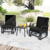 Tangkula Patio Glider Chair Single Outdoor Rocking Chair w/ Seat & Back Cushions - 3 of 4