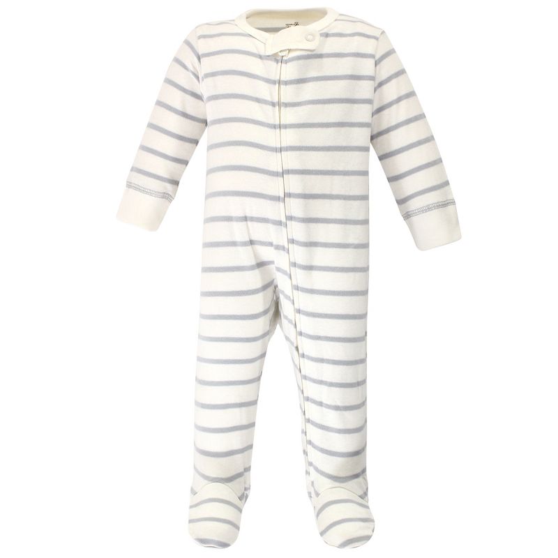 Touched by Nature Baby Boy Organic Cotton Zipper Sleep and Play 3pk, Mr Moon, 3 of 6