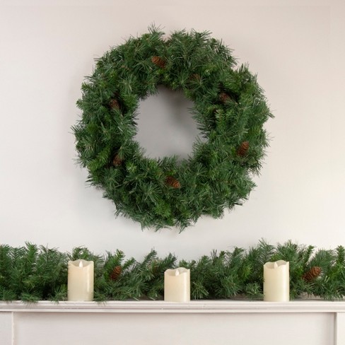 280 tips w Christmas Canadian Pine Garland 12 inches x 9 feet 