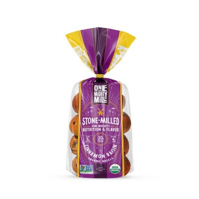 One Mighty Mill Whole Wheat Cinnamon Raisin Bagel - 4ct / 13.4oz