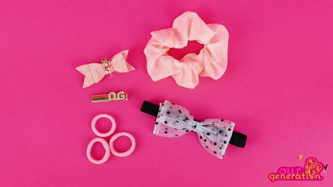 Our Generation Ballet Beauty Hair Accessories Set for 18&#34; Dolls, 2 of 6, play video