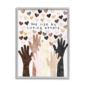 Stupell Industries We Rise by Lifting Others Quote Hands Hearts - 1 of 4