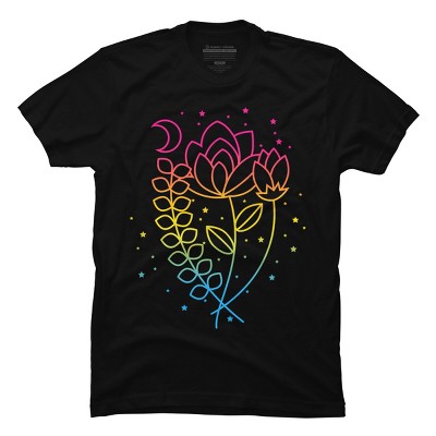 Design By CoolAnimalCo Humans Floral Pride Flag Boho Lotus By CoolAnimalCo T-Shirt