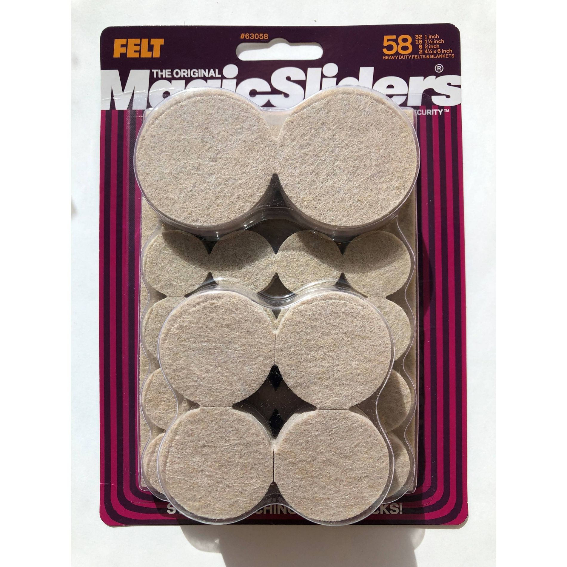 Magic Sliders 58pc Oatmeal Felt Adhesives