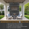 6-Packs Faux Stone Wall Covering Panels for Interior and Exterior Decor, PU Stone Veneer Exterior, Exterior Siding Panels, 46.46" x 12.99" - 2 of 4