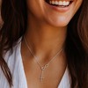 Hollywood Sensation Silver Infinity Cross Necklace - 2 of 3