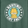 Women's - Garfield - Resting Cat Face Lightweight French Terry Wide Neck Long Sleeve Shirt - 2 of 4