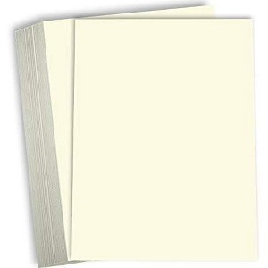 Hamilco Cream Colored Cardstock Thick Paper - 8 1/2 x 11" Heavy Weight 80 lb Cover Card Stock for Printer - 50 Pack - 1 of 4