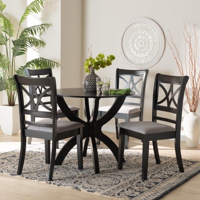 Baxton Studio Noemi Modern Wood 5-Piece Dining Set