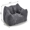 Grungis Bean Bag Chair,Beanbag Chair with Highly Resilient Foam,Adult Lounge Sofa,Large Comfy Couch for Living Room Bedroom - 3 of 4