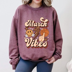 Simply Sage Market March Vibes Basketball Cheetah Sweatshirt - 1 of 4