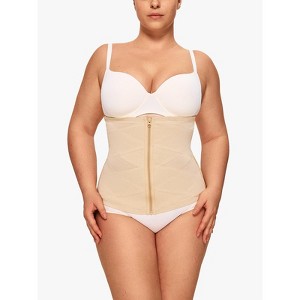 Nebility™ Women’s Seamless Waist Trainer - Lightweight Tummy Control Body Shaper Corset with Steel Boning - 1 of 4