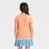 Girls' Short Sleeve Fitted Pointelle T-Shirt - Cat & Jack™ - 2 of 3