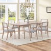 Dexmalle Set of 2 Modern Dining Chairs with Solid Wood Legs and Rattan Back - 4 of 4