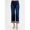 I am a Fashion Junky RISEN Full Size Mid Rise Fit Crop Wide With Printed Cuff Jeans Plus Size - 3 of 4