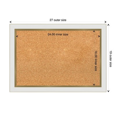 Eva Ombre Gold Narrow Framed Natural Cork Bulletin Board