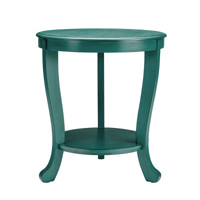 target blue side table