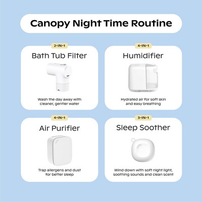 Canopy Mist Free Evaporative 4 in 1 Humidifier with Settings, Optional Night Light, White Noise Machine & Aroma Diffusion, 2.5ltr - White — detail 12